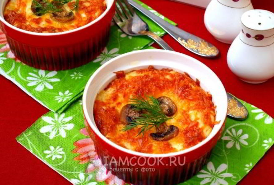 Жульен с грибами и сыром