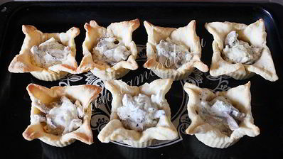 жульен с грибами в тарталетках