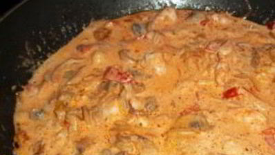 жульен с креветками