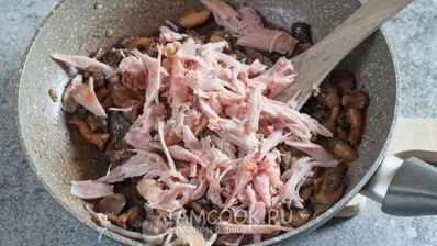 жульен с курицей, грибами и сметаной