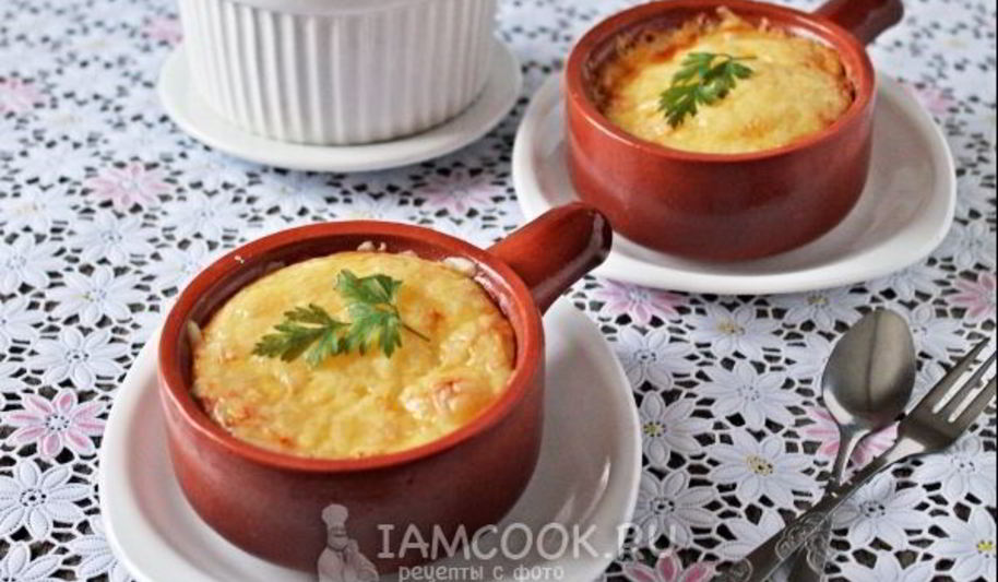 Рецепт жульена с курицей и грибами в горшочках