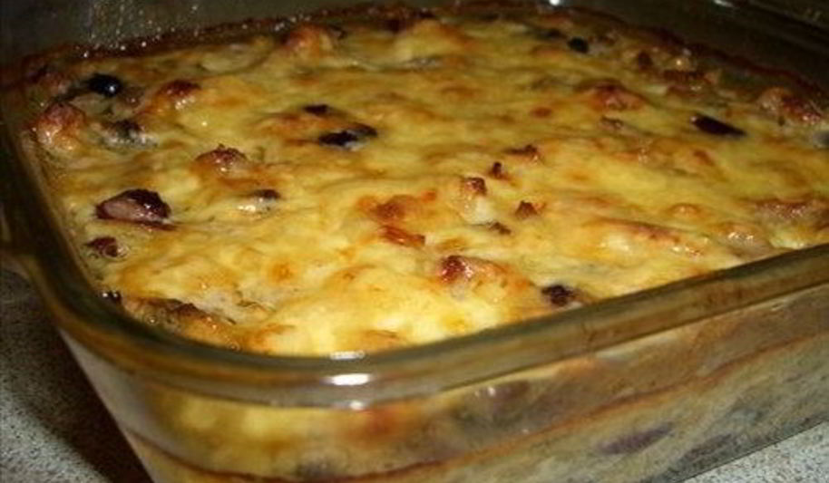 Рецепт жульена с курицей и грибами, запеченный в духовке