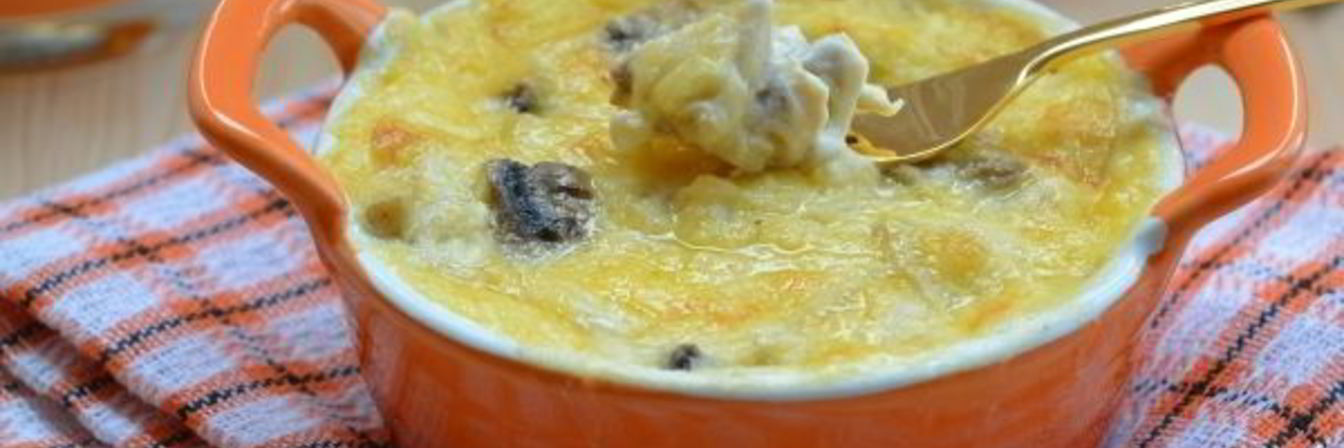 Жульен с курицей и шампиньонами в духовке
