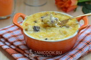 Жульен с курицей и шампиньонами в духовке