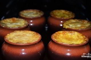 Жульен со свининой и картошкой