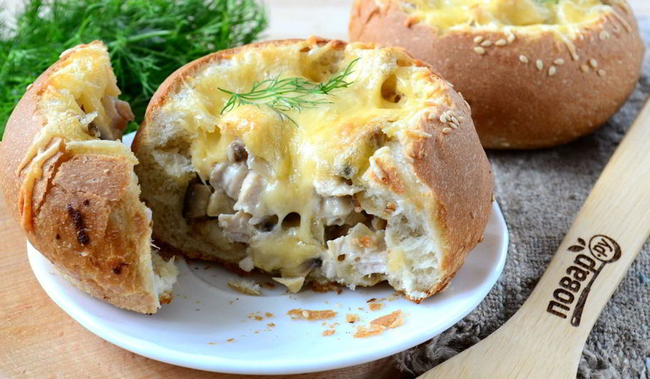 Рецепт жульена в булочках