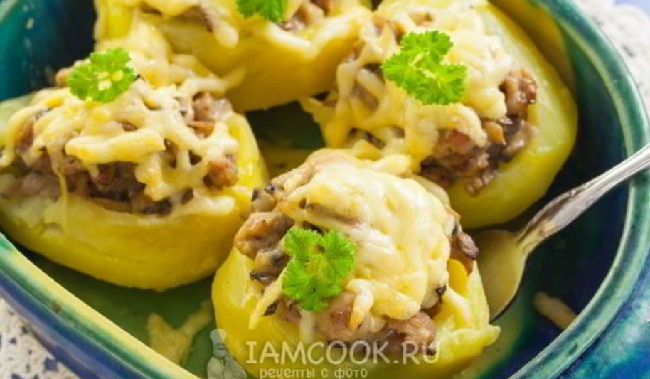 Рецепт жульена в картофеле