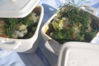 Жюльен из брокколи и грибов