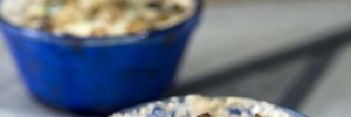 Жюльен из морепродуктов с баклажанами