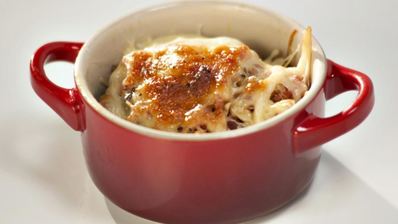 жюльен с беконом и грибами