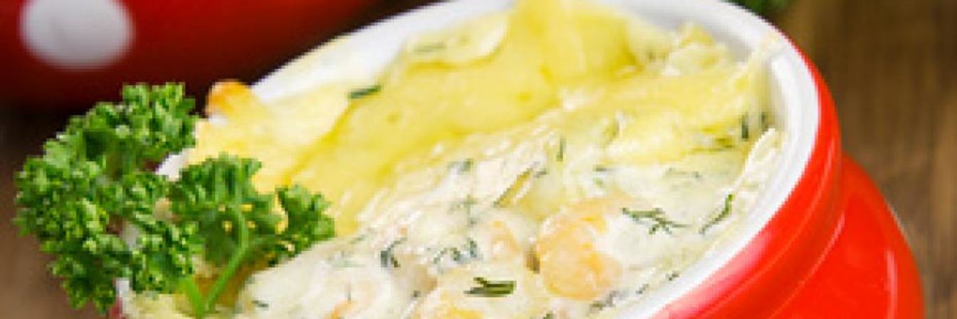 Жюльен с креветками в горшочках