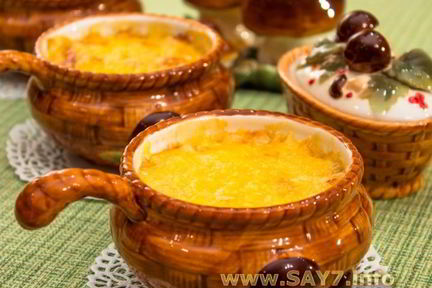 Жюльен с курицей и грибами