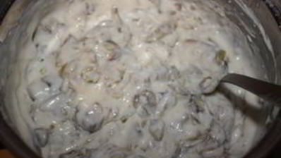 жюльен с мидиями и креветками