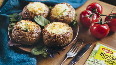 жюльен в хрустящей булочке