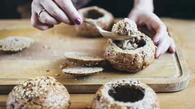 жюльен в хрустящей булочке